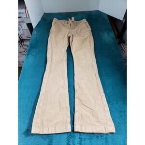 American Eagle Jeans Size 0 Womens Beige Corduroy Pants High Rise Kick Bootcut